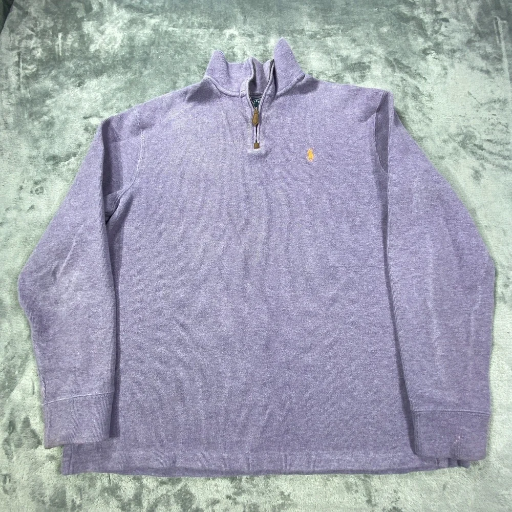 Vintage Polo Ralph Lauren Shirt Large Purple Golf‎ Pony Ivy Classic Long Sleeve